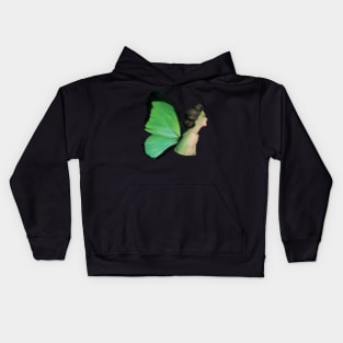 Green Butterfly Fairy Kids Hoodie